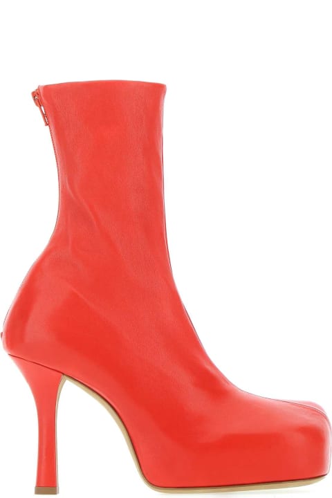 Sale for Women Bottega Veneta Red Nappa Leather Bold Boots