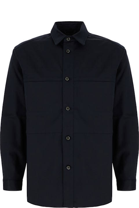 Nine in the Morning معاطف وجواكت لـ القسم الرجالي Nine in the Morning Navy Blue Cotton Blend Jacket