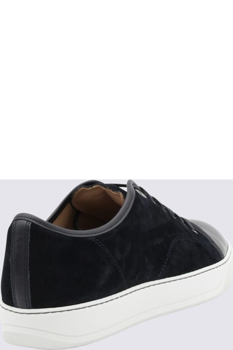 Shoes Sale for Men Lanvin Dark Blue Suede Dbb1 Sneakers