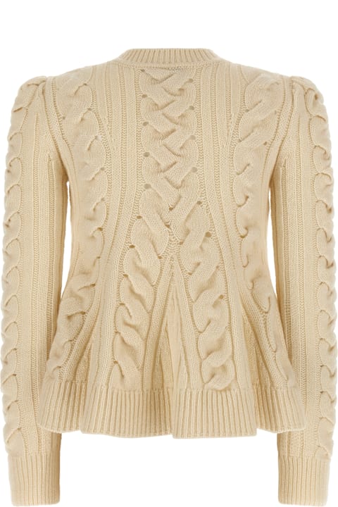Homeware Alexander McQueen 
peplum Cable
 Sweater