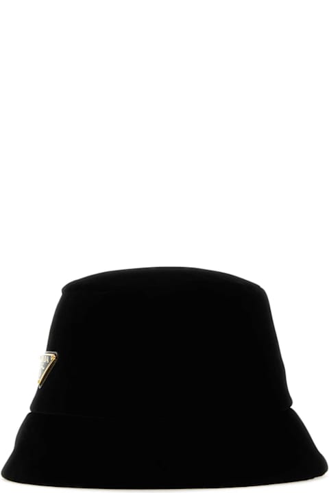 Hair Accessories for Women Prada Black Velvet Hat