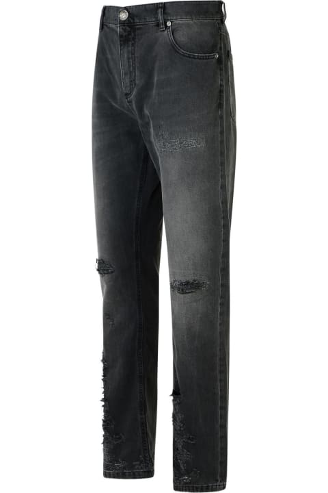 メンズ Balmainのデニム Balmain Black Cotton Jeans