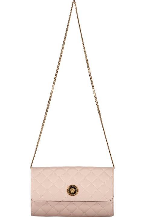 Bags for Women Versace Leather Clutch With Logo