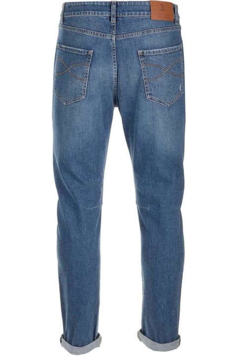 Brunello Cucinelli Jeans for Men Brunello Cucinelli Distressed Straight-leg Jeans