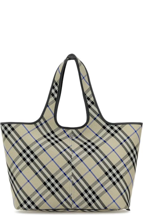 Burberry for Women Burberry Embroidered Canvas Shopping Bag