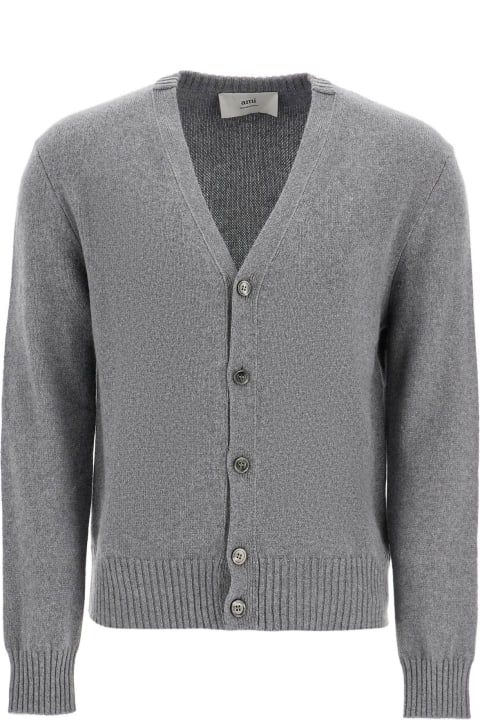 Ami Alexandre Mattiussi سترات لـ القسم الرجالي Ami Alexandre Mattiussi Cashmere Cardigan For