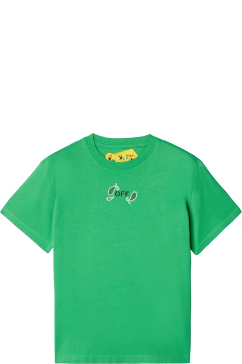Sale for Boys Off-White T-shirt With Bandana Motif