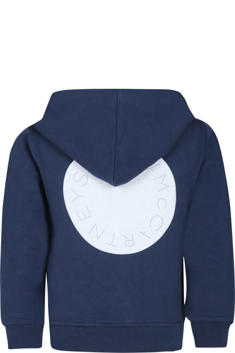 Stella McCartney Kids Sweaters & Sweatshirts for Boys Stella McCartney Kids Blue Brushed For Boy With Logo