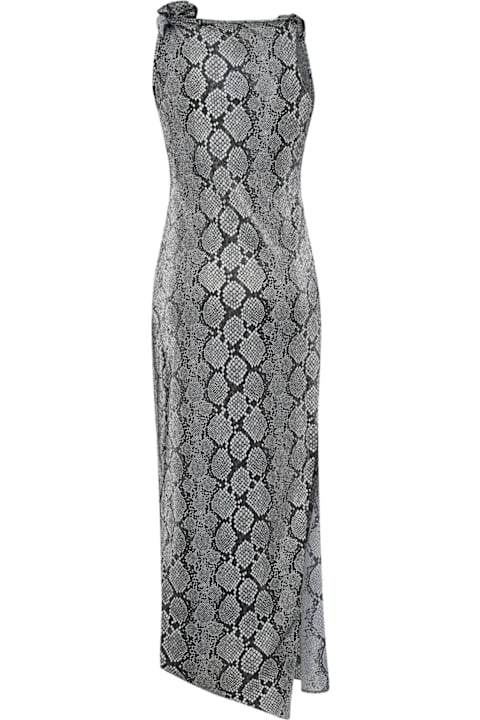 Homeware Coperni Snake Print Asymmetric Flower Gown