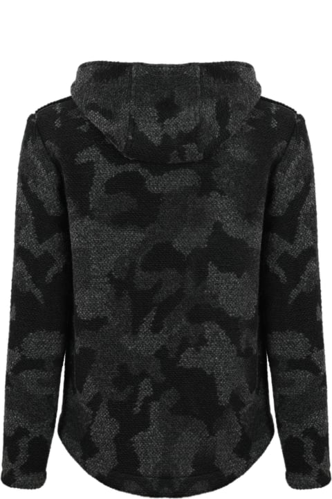 Camouflage-effect Hooded Coat