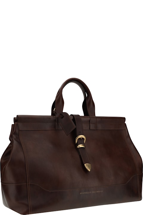 Bags for Men Brunello Cucinelli Leather Travel Bag