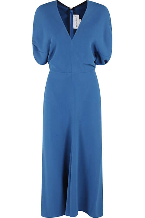 Victoria Beckham Dresses for Women Victoria Beckham Blouson Detail Midi Dress