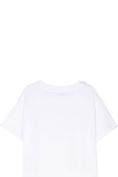 Chiara Ferragni T-Shirts & Polo Shirts for Girls Chiara Ferragni White T-shirt With Winged Heart In Cotton Girl