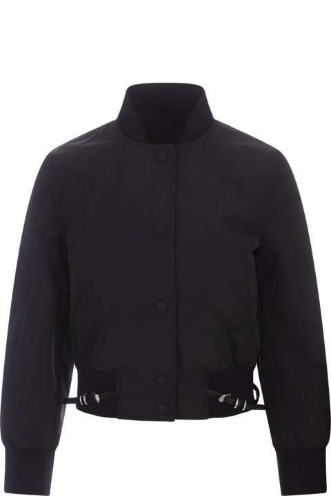 Givenchy Coats & Jackets for Women Givenchy Voyou Bomber Jacket In Black Taffeta Cotton