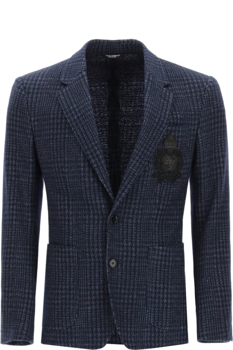 Dolce & Gabbana for Men Dolce & Gabbana Tailored Blazer In Tartan Wool