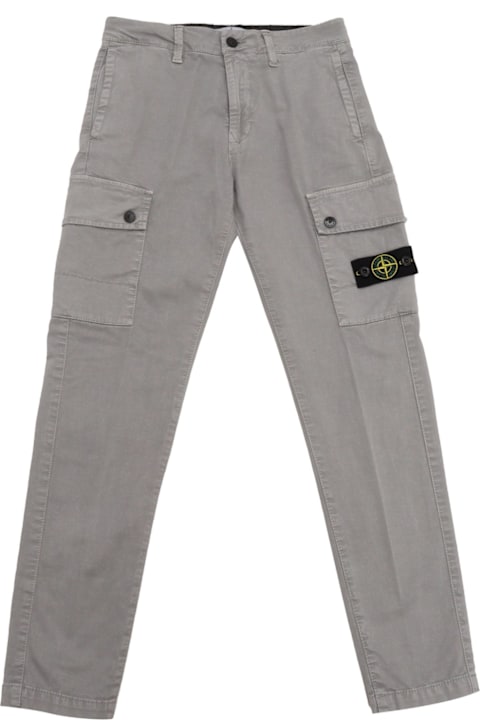 Stone Island for Kids Stone Island Compass-badge Tapered-leg Trousers