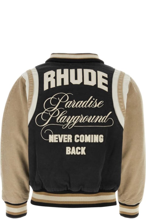 ウィメンズ Rhudeのコート＆ジャケット Rhude Multicolor Canvas Bomber Jacket