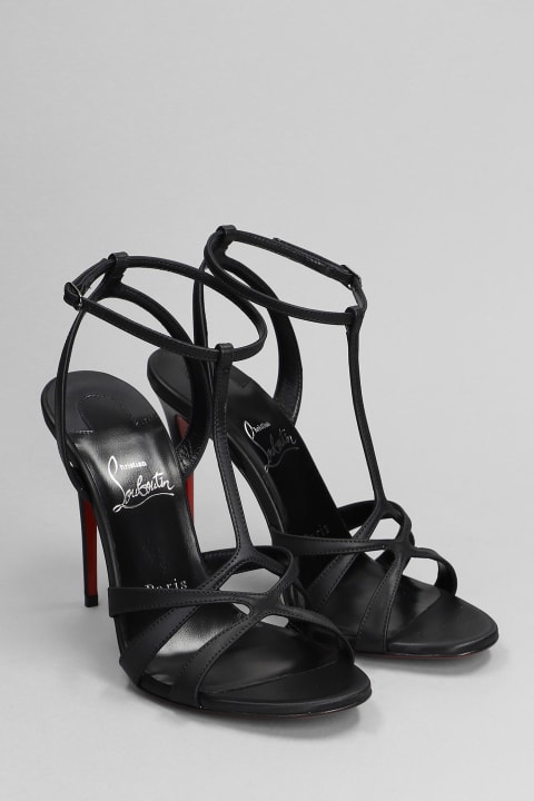 Christian Louboutin Shoes for Women Christian Louboutin Tangueva 100 Sandals In Black Leather