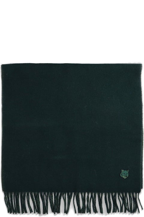 Homeware Maison Kitsuné Bold Fox Head Patch Fringed Scarf