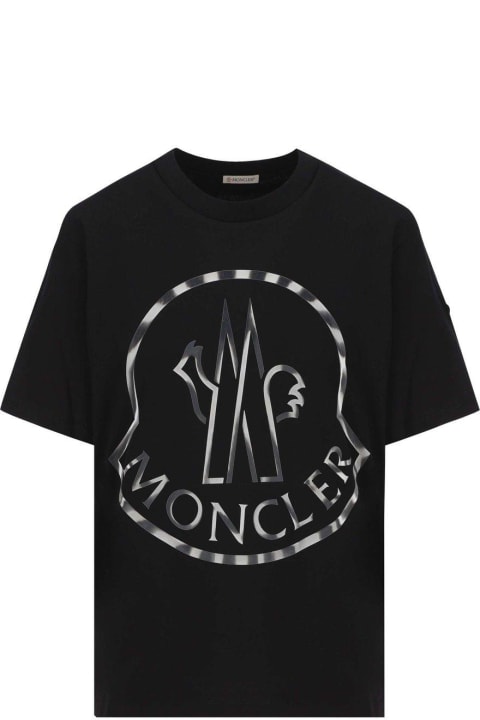 Moncler Topwear for Women Moncler Logo Printed Crewneck T-shirt