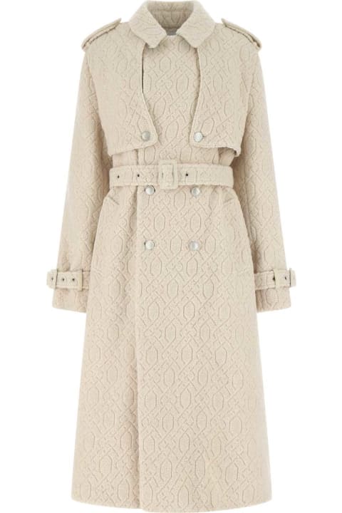 Koché Coats & Jackets for Women Koché Ivory Wool Blend Trench Coat