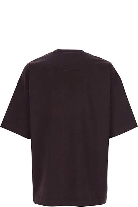 Homeware Juun.J Bordeaux T-shirt With Logo Embroidered On The Front And Print On The Back In Cotton Man