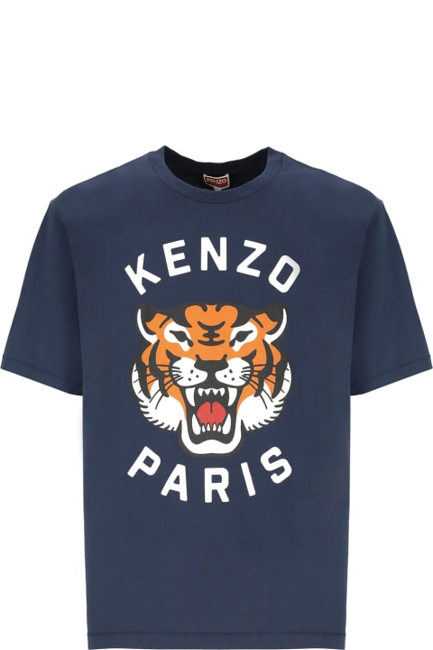 Kenzo ملابس علوية لـ القسم الرجالي Kenzo Lucky Tiger T-shirt