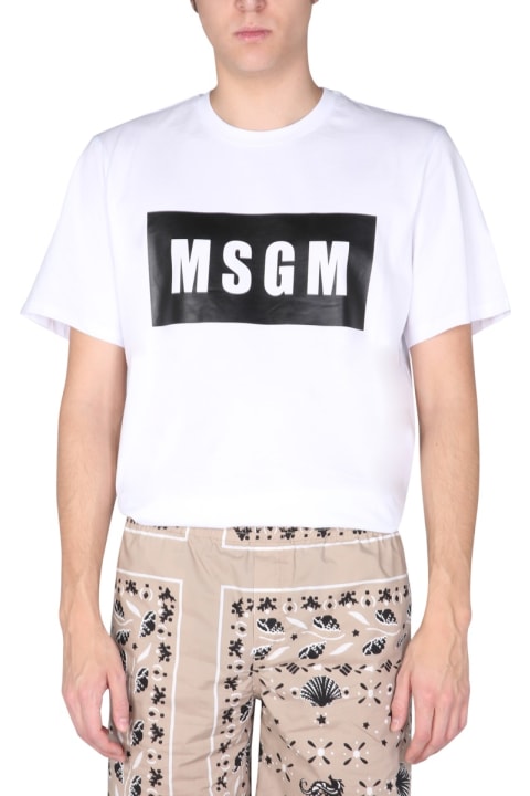 メンズ MSGMのトップス MSGM T-shirt With Logo Box