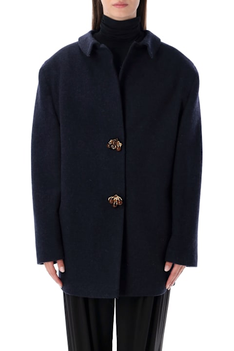 Homeware Prada Prada Shetland Wool Jacket With Jewel Buttons