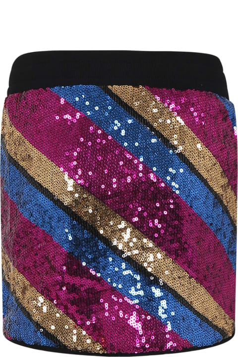 Elegant Multicolor Skirt For Girl With Paillettes