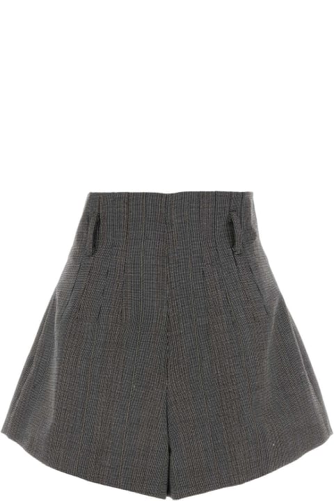 Pants & Shorts for Women Prada Embroidered Wool Shorts
