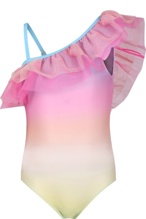 Molo Swimwear for Girls Molo Multicolor Swimsuit For Girl