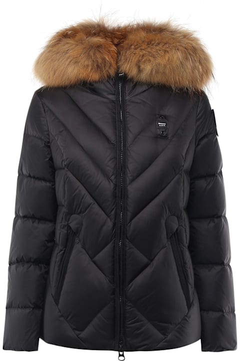 Blauer Coats & Jackets for Women Blauer Geometric Pattern Down Jacket Alicia Blauer