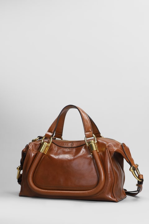 Chloé حقائب لـ السيدات Chloé Paraty 24 Shoulder Bag In Brown Leather