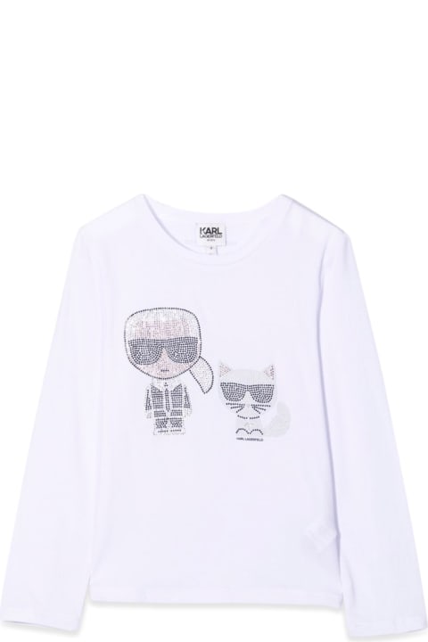 أدوات منزلية Karl Lagerfeld T-shirt Karl & Choupette Con Strass