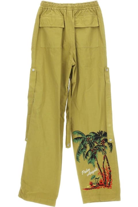 Palm Angels for Women Palm Angels Graphic Printed Drawstring Cargo Trousers
