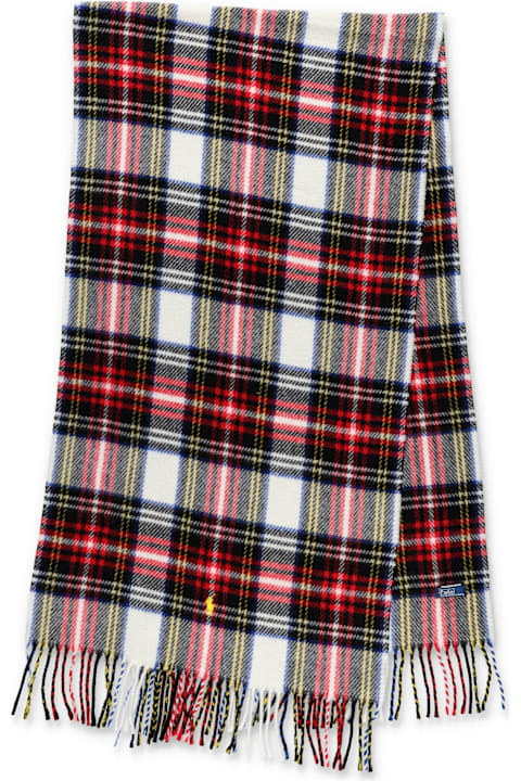 Homeware Polo Ralph Lauren Polo Ralph Lauren Recycled Wool Tartan Scarf With Logo