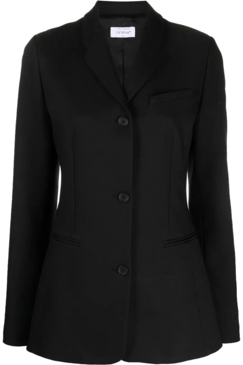 Coats & Jackets for Women Off-White Black Techno Drill Blazer