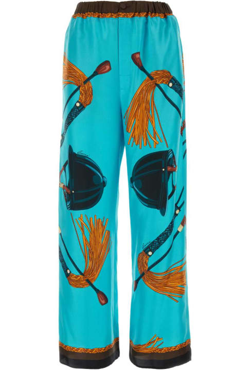 Gucci Pants & Shorts for Women Gucci Printed Twill Pant