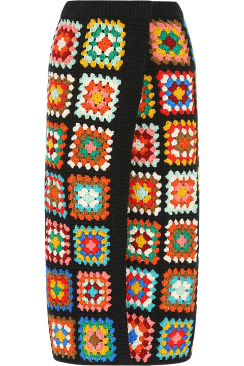 Alanui Skirts for Women Alanui Multicolor Crochet Skirt