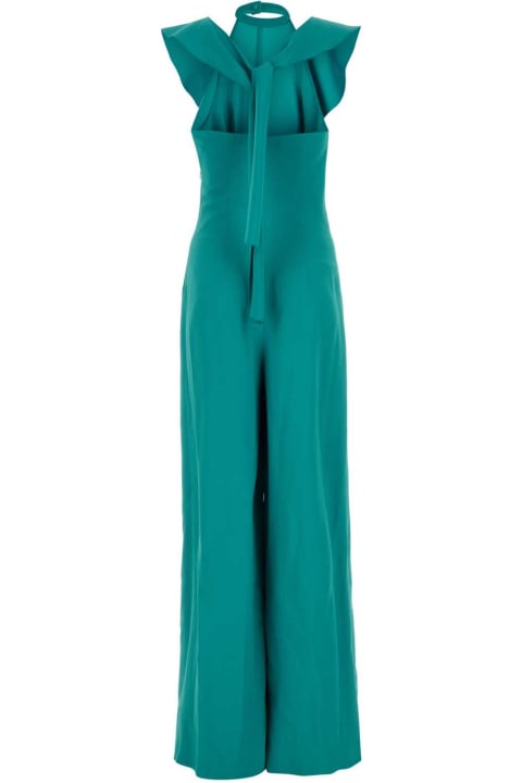 Fashion for Women Alberta Ferretti Emerald Green Acetate Blend Jumpsuit