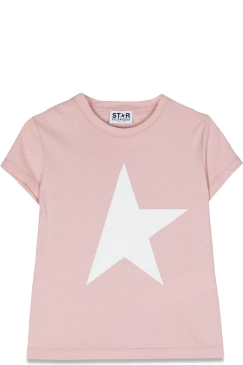 Golden Goose for Kids Golden Goose Star/ Girl's T-shirt S/s Logo/ Big Star Printed/ Logo