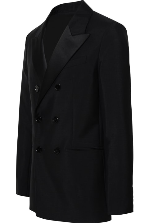 Ami Alexandre Mattiussi Coats & Jackets for Men Ami Alexandre Mattiussi Black Mohair Wool Blend Blazer