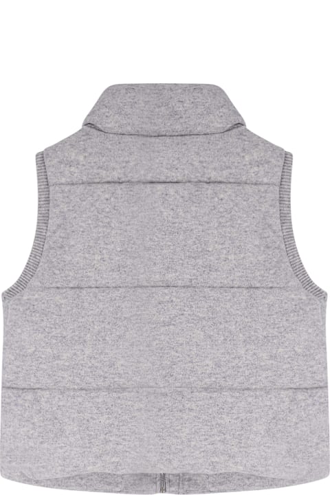 Hugo Boss for Kids Hugo Boss Focrina Virgin Wool And Cashmere Sleeveless Jacket