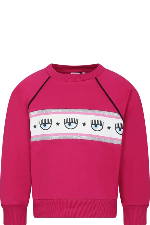 Sweaters & Sweatshirts for Girls Chiara Ferragni Sweatshirt For Girl With Flirting Eyes