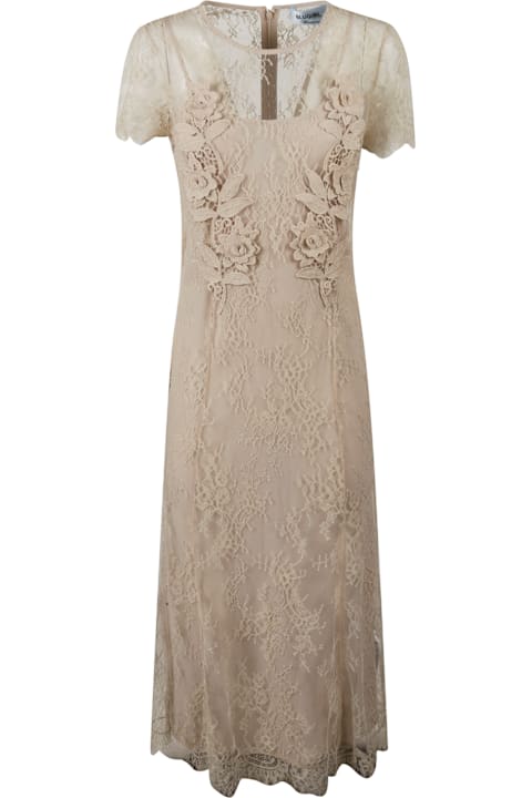 Blugirl Clothing for Women Blugirl Rear Zip Floral Lace Dress