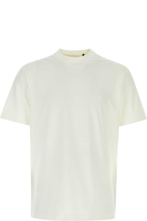 Y-3 for Men Y-3 Ivory Cotton T-shirt
