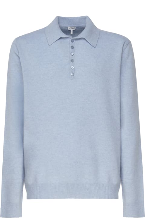 Loewe for Men Loewe Polo Sweater In Soft Cashmere