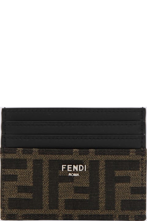 Fendi Brown Leather Card Holder