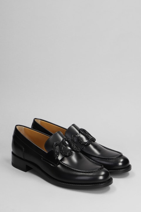 High-Heeled Shoes for Women René Caovilla Morgana Loafers In Black Leather